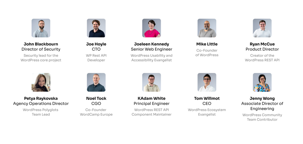 Headshots of staff at Human Made